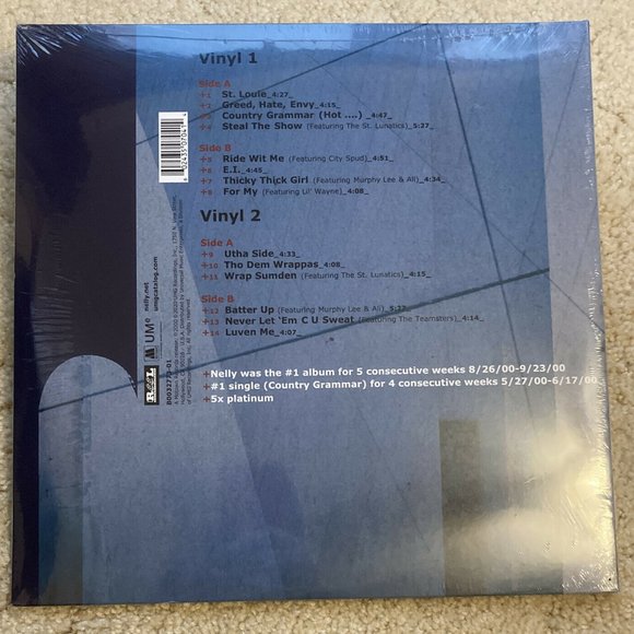 Nelly Country Grammar 2-LP ~ Exclusive Colored Vinyl (Diamond) ~ New/Sealed! - Picture 2 of 2